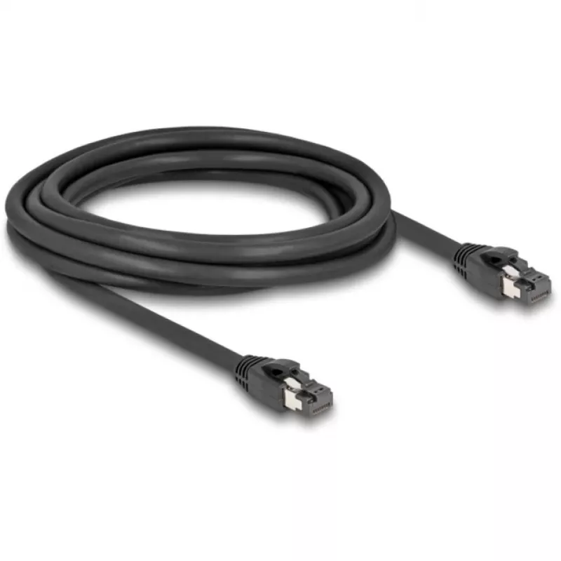 DeLOCK RJ45-Netzwerkkabel Cat.8.1 S/FTP 3 m 40 Gbit/s Schwarz