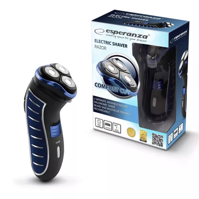 Esperanza EBG002B Herren-Elektrorasierer Schwarz / Blau
