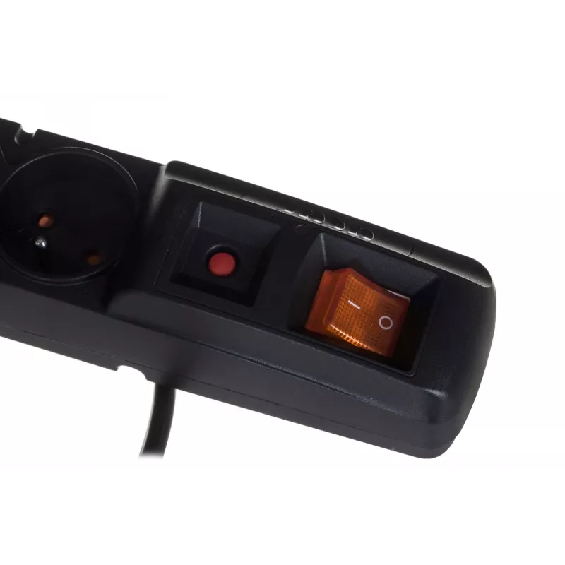 Steckdosenleiste mit Schalter: 8 Steckdosen, Kabel 1,5 m, schwarz