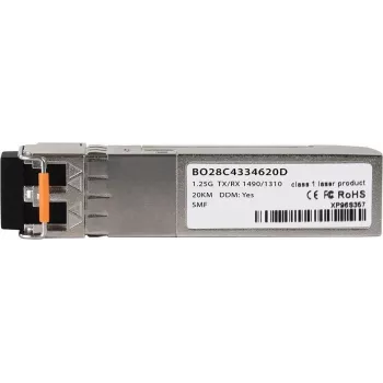 Kompatibler Cisco GLC-2BX-D BlueOptics© BO28C4334620D cSFP Transceiver, LC-Duplex, 1000BASE-2BX-D, Singlemode-Faser, TX:1490nm/RX:1310nm, 20KM, 0°C/+70°C, DDM (GLC-2BX-D-BO)