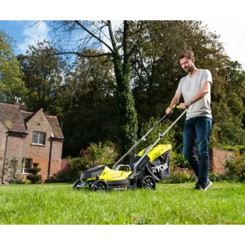 Ryobi RLM18X33B40 Rasenmäher Schiebemäher Akku Schwarz, Grün