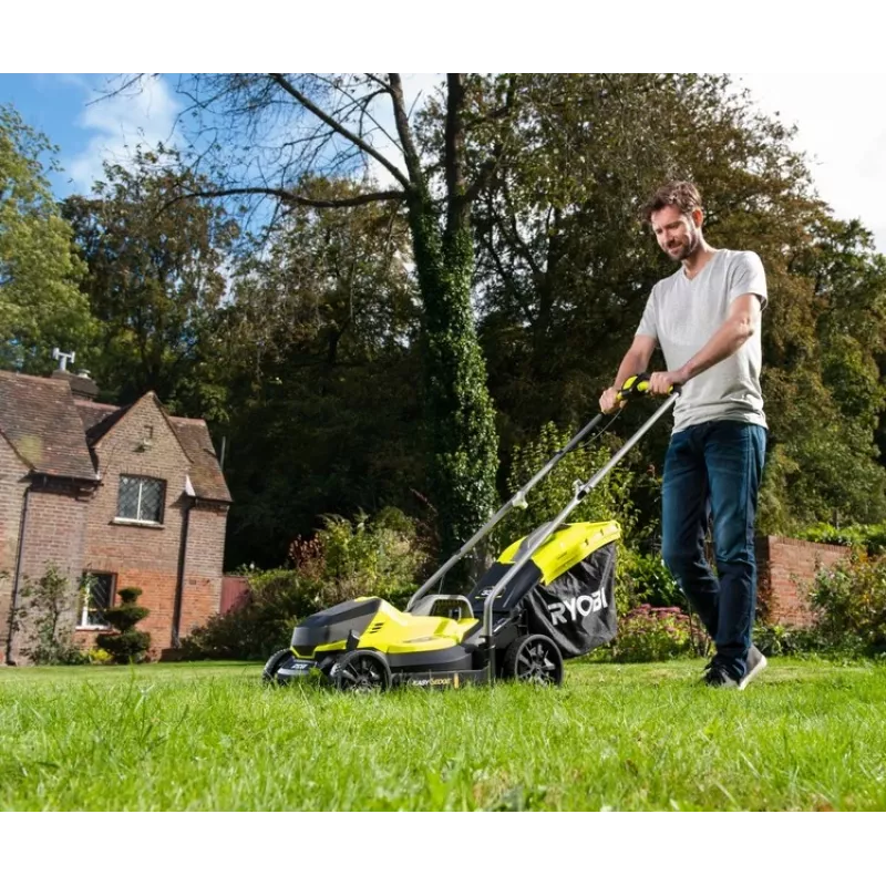 Ryobi RLM18X33B40 Rasenmäher Schiebemäher Akku Schwarz, Grün