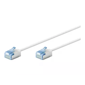 Goobay 74326 Ultra-Flexibles CAT 6A Patchkabel, Slim, U/FTP, 0,15 m, Weiß | Goobay