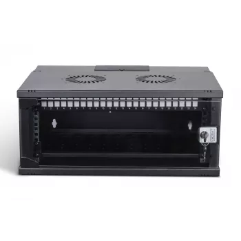 Wandmontierter Schrank DIGITUS SOHO Pro DN-49201-SET — 19 Zoll 4HE, 540x400 mm, IP20, Schlüsselschloss