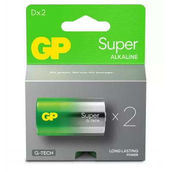 GP Batteries GPPCA13AS130 Mono (D)-Batterie Alkali-Mangan 1,5 V 2 Stück (03013AETA-B2)