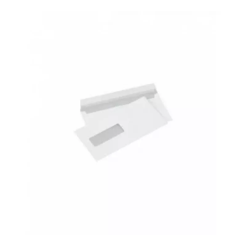 Briefumschlag mit Fenster (30x90 mm) links, mittig, E65 (DL), 110x220 mm, 80 g, weiß, Box 1000 Stk.