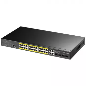 Managed Switch Cudy GS2028PS4 L2 Gigabit Ethernet 24 Ports PoE 1U Schwarz