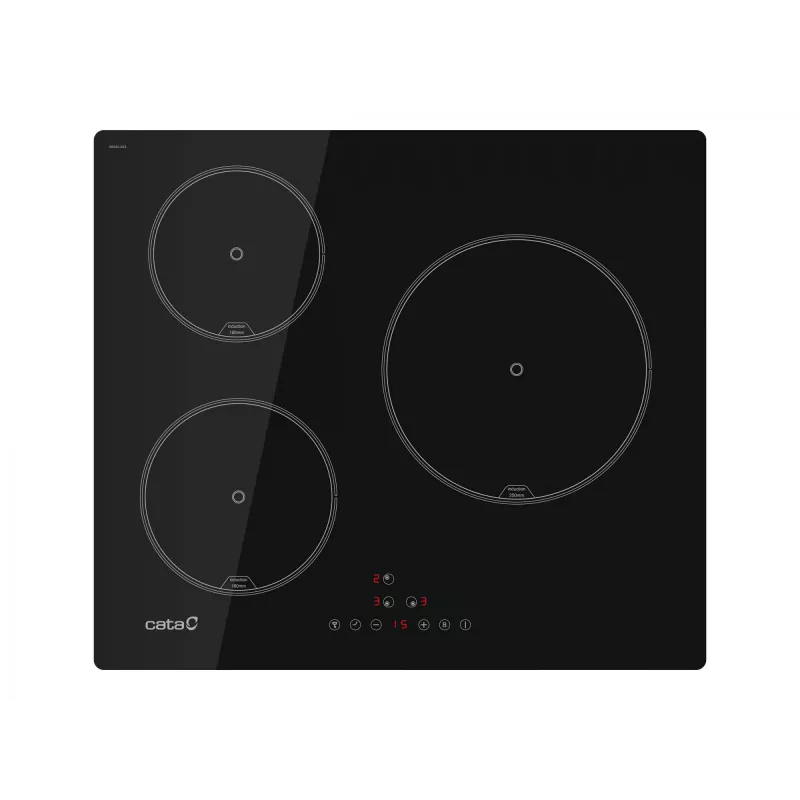 CATA Kochfeld | IB 6403E2 BK | Induktion | Anzahl der Kochzonen 3 | Touch | Timer | Schwarz