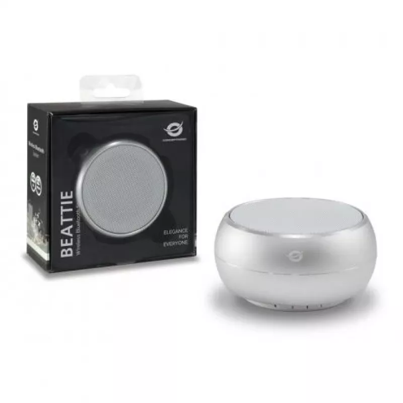 Conceptronic BEATTIE Wireless Bluetooth Lautsprecher, silber, 3 W, 150 - 20000 Hz, Drahtlos, 3.0+HS, Micro-USB, Silber