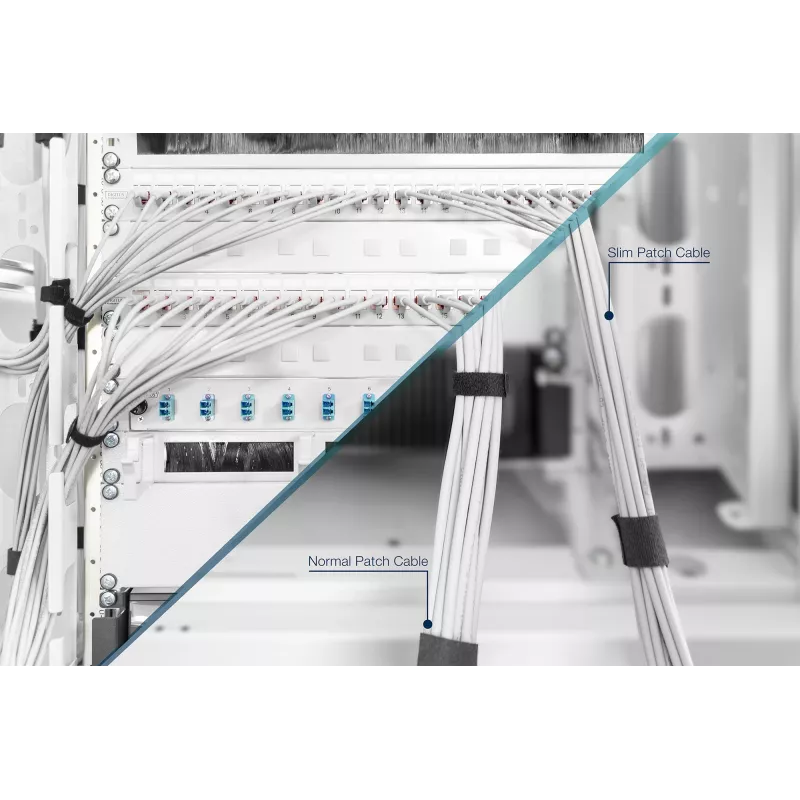 Netzwerkkabel Digitus CAT 6 U/FTP schlank Patchkabel RJ-45 Cat6 1m Grau