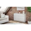 Kommode top e shop K120 BIEL 2X3, 6 Schubladen, weiß, 750×400×1200 mm, Spanplatte