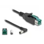 DeLOCK PoweredUSB-Kabel Stecker 12 V auf DC 5,5 x 2,5 mm Stecker gewinkelt 1 m