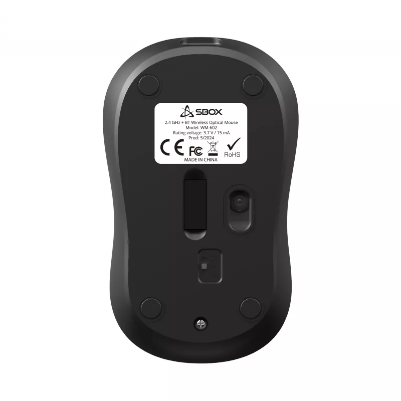 Maus SBOX WM-602 Schwarz Drahtlose Schnittstelle