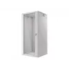 Lanberg wandmontierter Installationsschrank 19'' 27U 600x600 mm grau (Glastür)