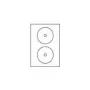 Avery - CD/DVD-Etiketten - Weiß - 117 mm Rund - 50 Etikett(en) (25 Blatt x 2) (L7676-25)
