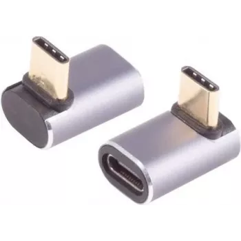 USB-C-Adapter ShiverPeaks 14-05037 4.0 90° Winkel, rechtwinkliger USB-C-Stecker