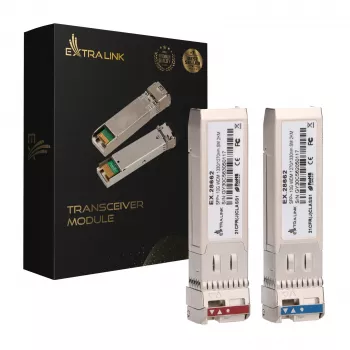Extralink SFP+ 10G | SFP+ WDM Modul | 10 Gbit/s 1270/1330 nm, Singlemode, 2 km, Paar