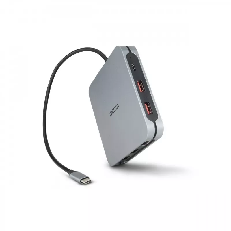 DICOTA D32057 USB Type-C Hub 10000 Mbit/s Silver