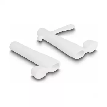 DeLOCK Staubschutzkappe für USB Typ-C Stecker und Apple Lightning Stecker Set 2 Stück weiß