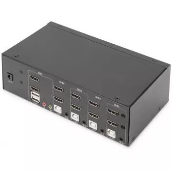 KVM Switch Digitus DS-12883 4 Port Dual Display 4K HDMI USB