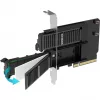 PCIe-Adapterkarte icybox MB312M4P-B — 2× M.2 NVMe auf PCIe 4.0 x8 (Bifurkation)