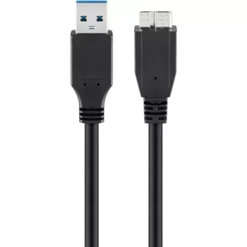 USB-A-auf-Mikro-USB-B-Kabel GOOBAY 95026 — 1,8 m, Stecker-auf-Stecker, schwarz