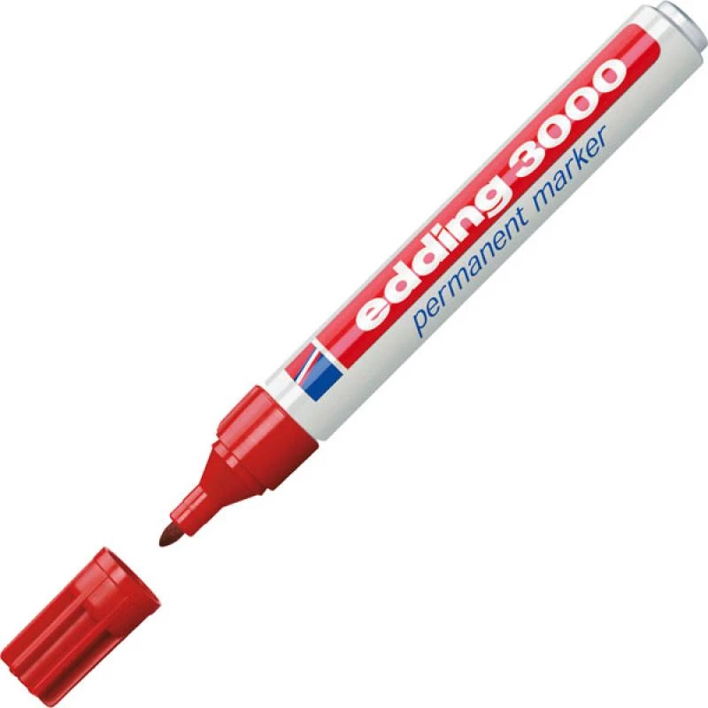 Edding 3000 Permanentmarker Rot 10 Stück