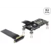 DELOCK PCI Express 3.0 x4 auf M.2 Key M Adapter, 10 cm Kabel, Modell 64357