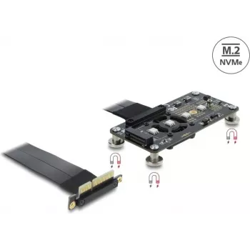 DELOCK PCI Express 3.0 x4 auf M.2 Key M Adapter, 10 cm Kabel, Modell 64357