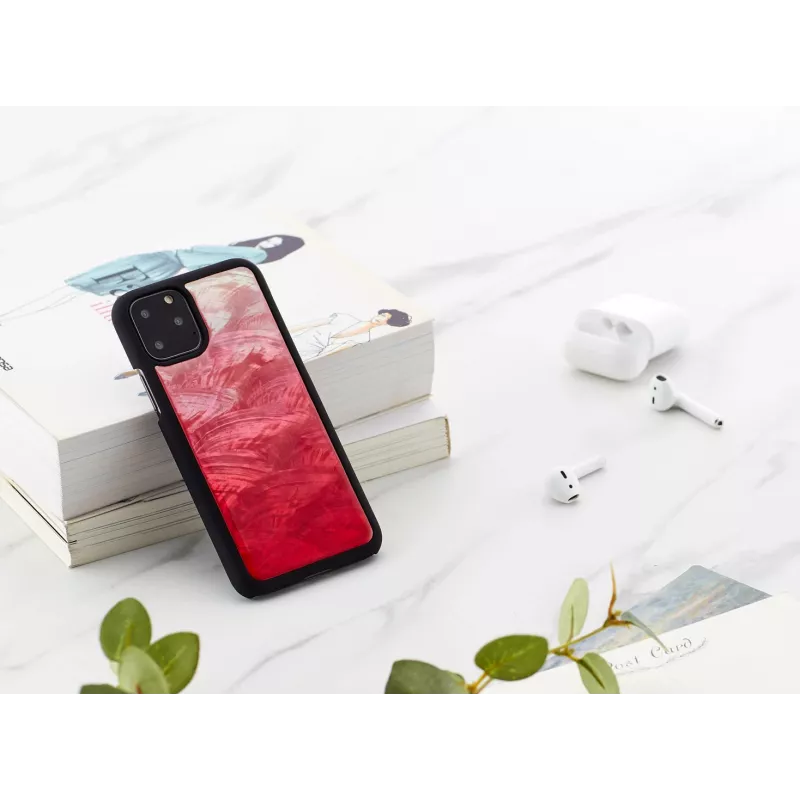 Smartphone-Hülle iKins für iPhone 11 Pro – pink lake und schwarz zweifarbige Schutzhülle