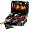 Mechaniker-Werkzeugsatz Knipex 00 21 06 — 68 Werkzeuge, inklusive Spitz- und Wasserpumpenzange, rote/gelbe Werkzeuge, schwarzer Koffer (515×438×265 mm)