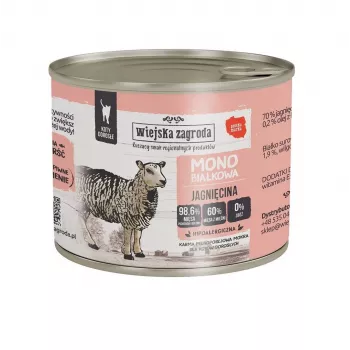 WIEJSKA ZAGRODA Lamm Monoprotein Nassfutter für Katzen – 200 g