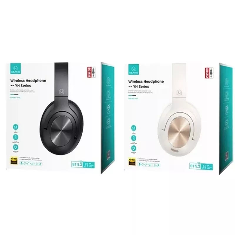 Usams Kopfhörer Bluetooth 5.3 Over-Ear Us-yh Serie Schwarz/Schwarz TDLYEJYS01