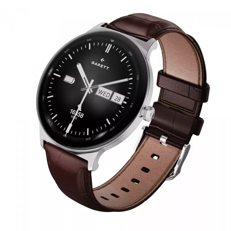 Smartwatch Garett Quantum — Edelstahl Silber