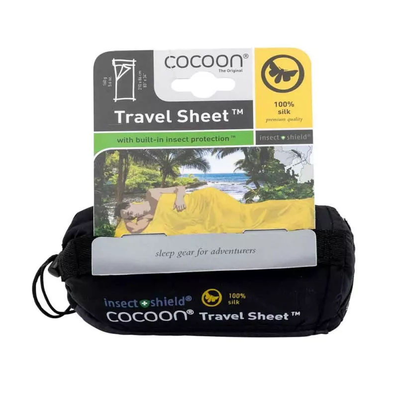Cocoon TravelSheet Rechteckiger Schlafsack Seide Grau