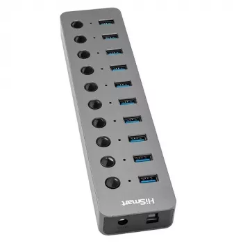 USB-Adapter Typ-A 3.0 – 10-fach USB 3.0 mit Schaltern