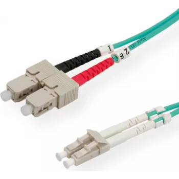 VALUE LWL-Kabel 50/125µm OM3, LC/SC, türkis 0,5m (21.99.8710)
