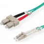 VALUE LWL-Kabel 50/125µm OM3, LC/SC, türkis 0,5m (21.99.8710)