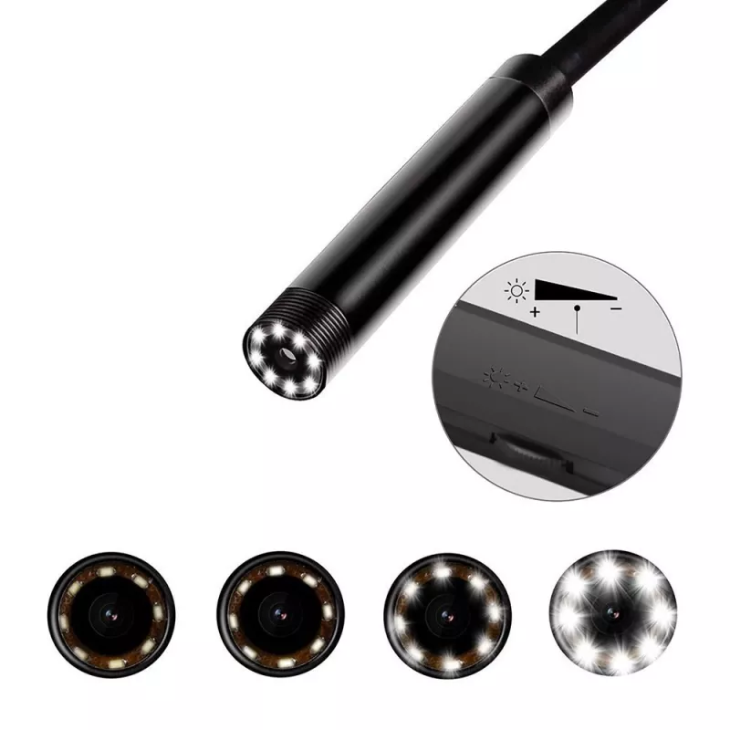 WiFi-Endoskop MEDIA-TECH MT4099, 8 mm Sonde, 5 m Kabel, IP67, 1280×720@30fps, 70° Betrachtungswinkel, 800 mAh Akku