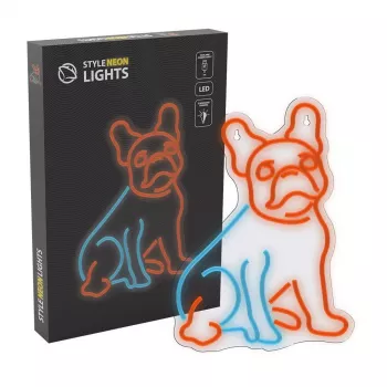 Neon Lights Dog MANTA SNL68MT Französische Bulldogge Deko-Neonschild
