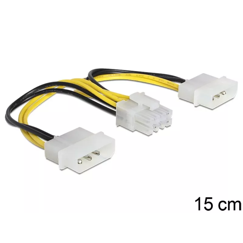 Internes Stromkabel DeLOCK 83410 0,15 m EPS 8-polig Molex 3-polig