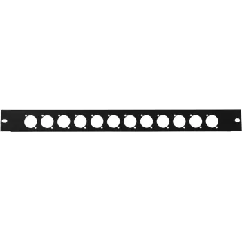 Frontblende Omnitronic Z-19 12 x XLR D-Type 1U — Rackblende mit zwölf XLR D-Type-Anschlüssen
