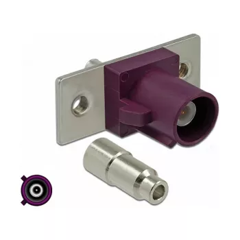 Koaxialstecker DELOCK 89819 FAKRA D Stecker, vergoldete Kontakte, 21,2×24×7,5 mm