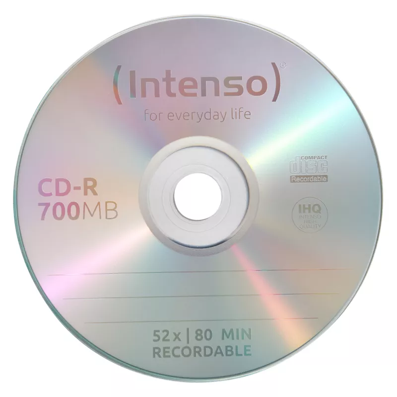 Wiederbeschreibbare CD-RW INTENSO 700 MB / 80 min, 12x, 10er-Pack, 120 mm (Slimcase)