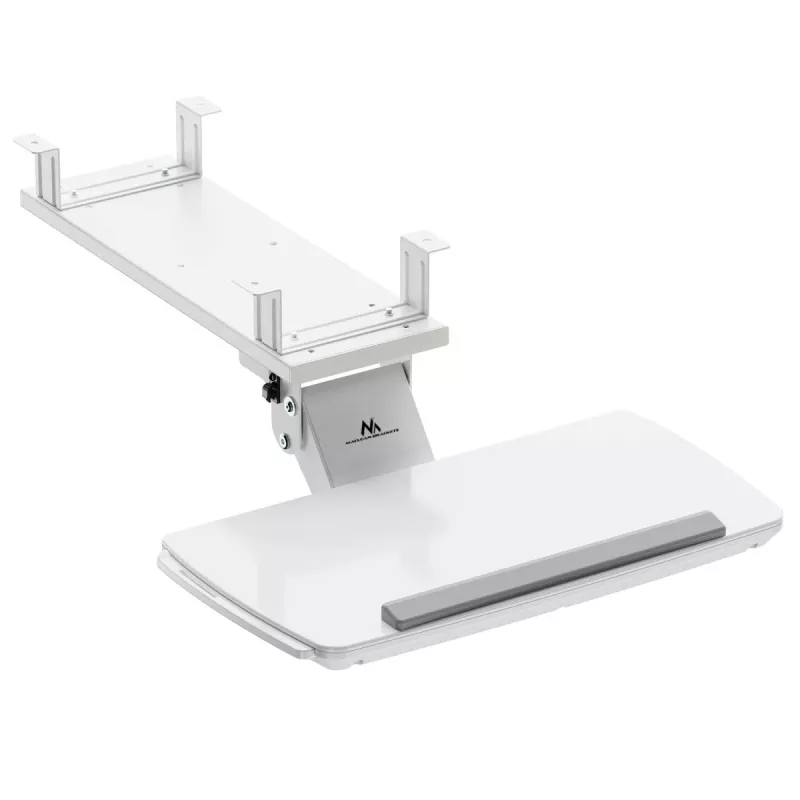Tastaturhalterung MACLEAN MC-156 W — verstellbare Untertisch-Ablage, max. Belastung 5 kg
