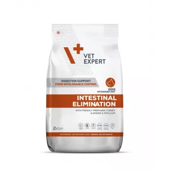 Trockenfutter für Hunde VETEXPERT Veterinary Diet Intestinal Elimination, Veterinärdiät, 2 kg, Truthahn, 31 % Protein