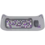 Kabelloses Tastatur- und Maus-Set CANYON HSET-W6 Kitty Edition – violett