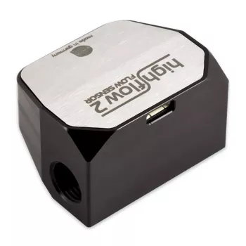 Flow Sensor Aqua-Computer Durchflusssensor high flow 2, 2x G1/4 – silber/schwarz