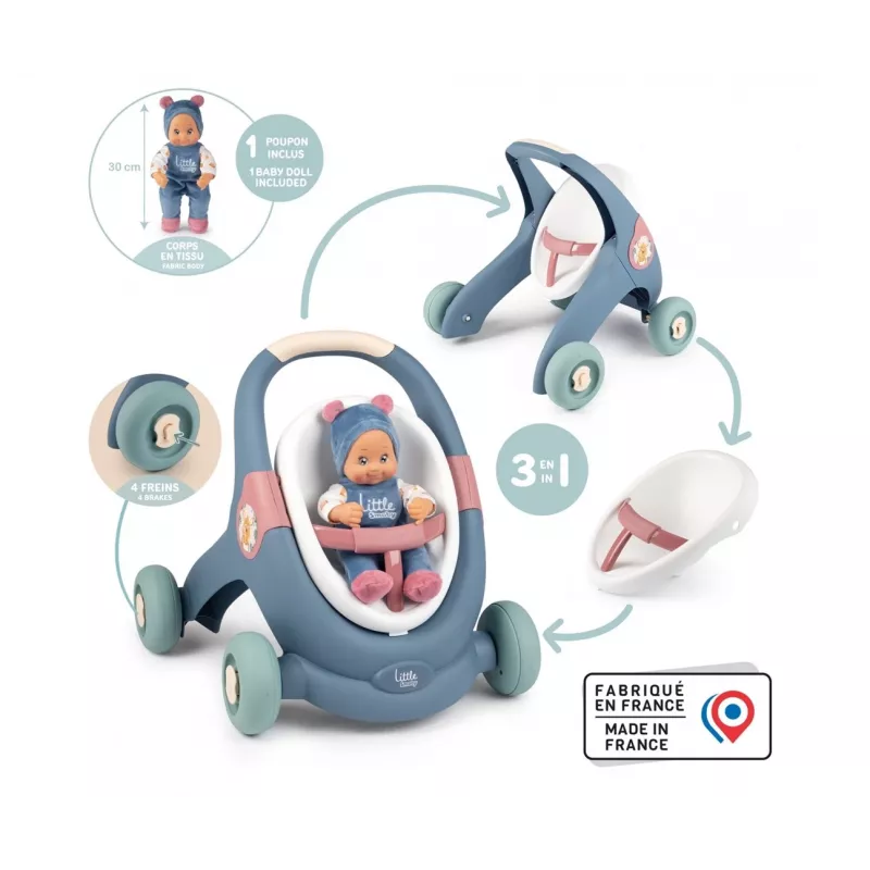 Baby Lauflernwagen MATTEL Smoby Dickie 7600140308, Kunststoff, mehrfarbig, 450×470×500 mm, ab 12 Monaten