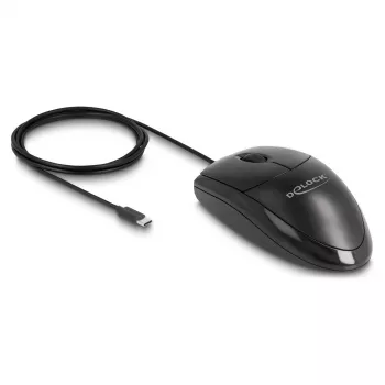 Maus DeLOCK 12114 USB Typ-C Optisch Beidhändig